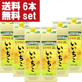 【送料無料！】　いいちこ　麦焼酎　20度　1800mlパック(1ケース/6本入り)(北海道・沖縄は送料+990円)(★20度)