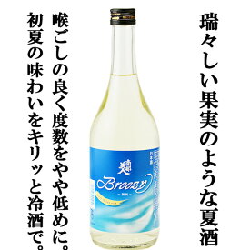 【ご予約！5月27日以降発送！】【もぎたて果実のようなジューシーで爽やかな味わい！】　南部美人　夏酒　Breezy　純米吟醸　精米歩合55％　720ml