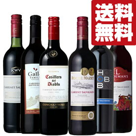 【送料無料・ワイン　飲み比べセット】濃厚な味わいの飲みごたえ抜群・コスパ最強　赤ワイン飲み比べセット　750ml×6本(北海道・沖縄は送料+990円)