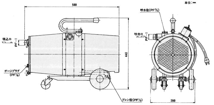 楽天市場】エバラ ウェットクリーナ 25CLP2 単相100V 25mm 給排水掃除 