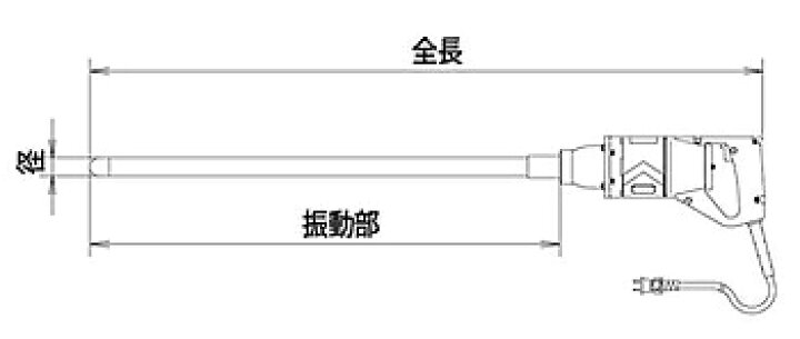 楽天市場】エクセン 軽便バイブレーター 軽便電棒 ロング電棒 E28DLA 