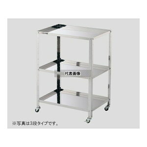 アズワン 枠付きラージ2段 枠付きステンレスワゴン ラージ 2段 610×410×809mm