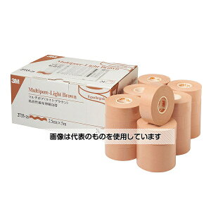 スリーエム マルチポア(TM) ライトブラウン粘着性 綿布伸縮包帯 25mm×5m 1箱(24巻入) 2733-25 1箱(24巻入)