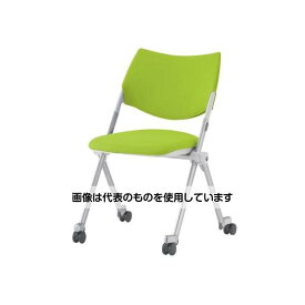 エスコ 折畳み椅子(キャスター付/グリーン) EA956XE-32 入数：1個