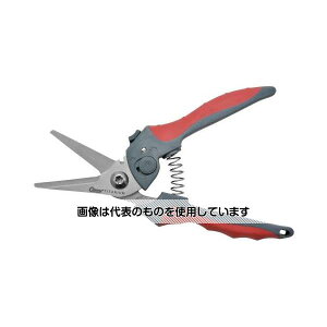 エスコ 200mm はさみ・万能(ギザ刃・バネ付/チタン合金) EA540LD-12A 1丁