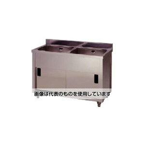 アズワン(AS ONE) 1200x450x890mm 二槽キャビネットシンク(SUS430) EA468EF-57 入数:1台