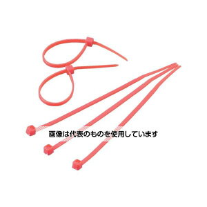アズワン(AS ONE) カラーケーブルタイ 赤 幅2.5×100mm最大結束Φ22標準型 1袋(100本入) TRCVR-100R 入数:1袋(100本入)