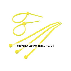 トラスコ中山 ケーブルタイ 幅8.0mmX長さ450mm最大結束φ128 黄 1袋(100本入) TRCVR-450Y 入数:1袋(100本入)