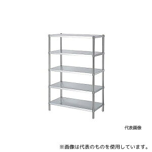 シンコー(業務用厨房機器) RBN5-12045 ステンレスラック (SUS304・ベタ棚5段仕様) 1188×438×1800