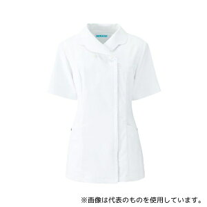KAZEN 104-20 L レディスジャケット半袖 白 L