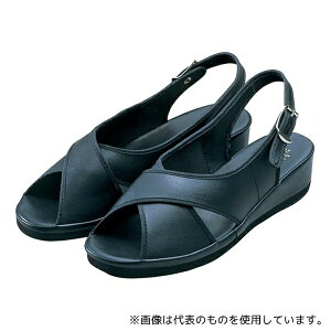 KAZEN 191-95 25.0cm ナースサンダル 黒 25.0cm