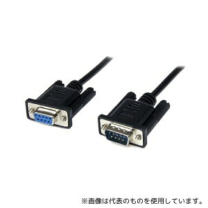 StarTech.com SCNM9FM1MBK �V���A��RS232C�N���X�P�[�u��/�k�����f���P�[�u�� 1m ���X/�I�X �u���b�N