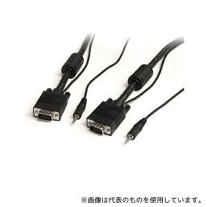 StarTech.com MXTHQMM25A ���𑜓xVGA�P�[�u�� 7.6m 3.5mm�X�e���I�~�j�v���O�t��