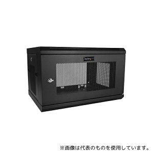 StarTech.com RK616WALM 19�C���` �T�[�o�[���b�N/6U/2�|�X�g/�Ǌ|���^�C�v/��t���s38cm/���b�N�t�����b�N�L���r�l�b�g/�ʋC�X���b�g�E���b�V��