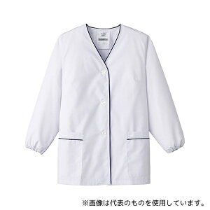 サーヴォ(旧サンペックスイスト) FA380 襟なし/長袖 女性用調理衣 ホワイト M