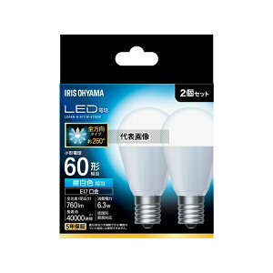 �A�C���X�I�[���} LDA6N-G-E17/W-6T102P LED�d�� E17 �S���� 60�`���� �����F 2�Z�b�g