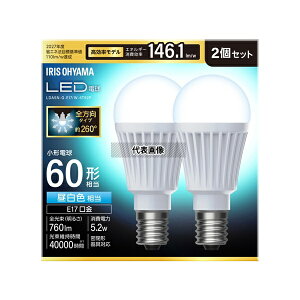 �A�C���X�I�[���} LDA5N-G-E17/W-6T92P LED�d�� E17 �S���� 60�`���� �����F 2�Z�b�g