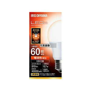 �A�C���X�I�[���} LDA7L-G/W-6T10 LED�d�� E26 �S���� 60�`���� �d���F