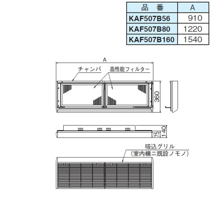 楽天市場】DAIKIN(ダイキン) 純正別売品 高性能フィルターユニット 