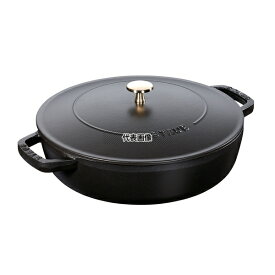 STAUB(ストウブ) ブレイザーソテーパン 28cm ブラック 40511-472 3.7L 底径:220mm ソテーパン No.0560990