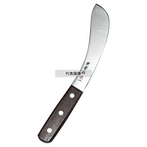 北正(関兼常) 兼常作 ローズ柄 皮剥ギ 170mm 全長:280 庖丁 No.1557050