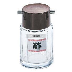 #21 木目 酢瓶 ガラス製 100ml φ54×H91 調味料入れ No.5347600