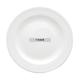ニシキ プラ容器 洋皿 丸 19 (25枚入) 白磁 φ190×H11.5 厨房消耗品 No.8386700