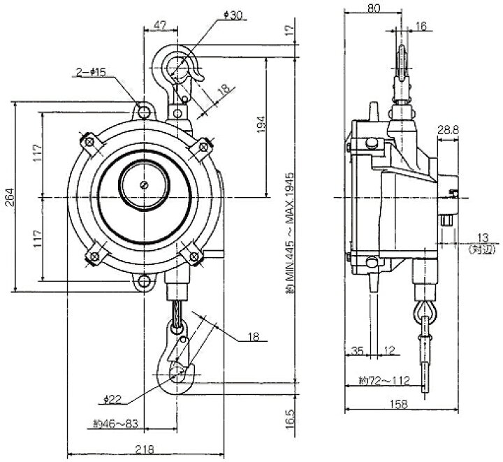 楽天市場】遠藤工業（ENDO） EWF型スプリングバランサー EWF-22 