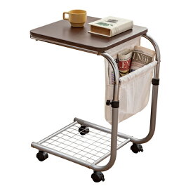 ファミリー・ライフ 昇降式サイドテーブル[04123] サイドテーブル 机 高さ調節 キャスター付き 病院 介護用 ベッド