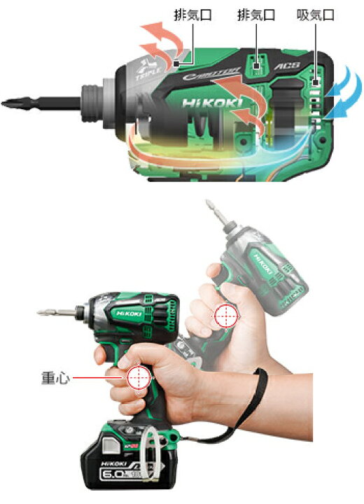 てなグッズや HiKOKI 日立工機 18V 5.0Ah コードレスインパクトドライバ WH18DDL2 2LXPK L アグレッシブグリーン ブラシレスモーター lawyerscollective.org