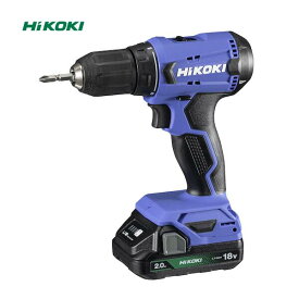 HIKOKI(ハイコーキ) 18Vコードレスドライバドリル 2.0AH バッテリー×2・急速充電器(UC18YKSL) ・ケース付 FDS18DA(2BG)【在庫有り】