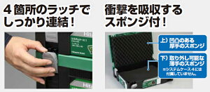 日立工機システムケース4No.0040-2659サイズ:W395×D295×H315mm丸のこ用トレー付