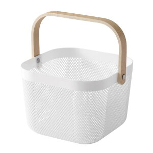 2025新商品 木製 持ち手付 スクエアバスケット | カゴ 木製持ち手付 木製持ち手付スクエアバスケット スクエアバスケット バスケット スクエア 持ち手 かご 荷物入れ キッチン ランドリーバ