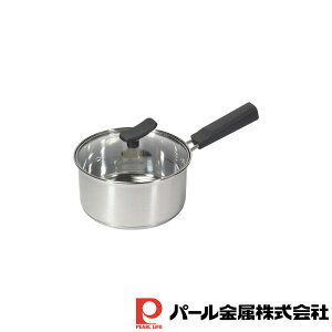 【お得な2個セット】チーノ ステンレス製3層底ガラス蓋付片手鍋16cm | チーノ IH対応 片手鍋 パール ステンレス製 鍋 ガラス蓋付 3層底 ステンレス 両手鍋 外輪鍋 円付鍋 フライパン 厨房 キッ