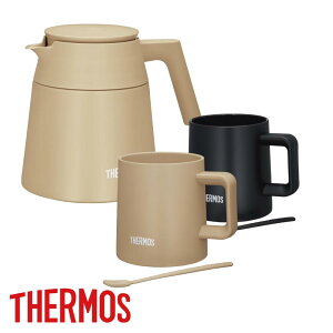 \レビュー特典有/2025新商品 サーモス(THERMOS) 真空断熱コーヒーサーバー&マグカップ 2個セット 【在庫有り】 | 保温 ポット カップ マグカップ コーヒーカップ 真空断熱コーヒーサーバー 食