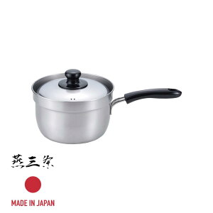 \レビュー特典有/2size 燕三 IHふきこぼれにくい片手鍋 16cm 18cm 【在庫有り】 | 片手鍋 ステンレス IH対応 燕三条 蓋付 ガス対応 えんぞう 日本製 鍋 エンゾウ 調理器具 ガス 三条 燕 人気 おす
