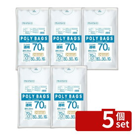 【5個セット】オルディ ポリバッグビジネス 70L 0.05透明 | ポリバッグ ゴミ袋 透明 業務用ポリ袋 オルディ 70L 低密度ポリエチレン LDPE 薄型 ポリ袋 大型ポリ袋 クリアバッグ 袋 使いやすい サイズ袋 厚み 0.05mm 業務用 10枚セット