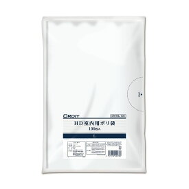 オルディ HD室内用ポリ袋 L0.01mm半透明100P | HDポリ袋 半透明 ポリ袋 450mm 550mm シャカシャカ ホテル用 ダストボックス 100枚入り 高密度ポリエチレン HDPE 袋 Lサイズ 厚さ0.01mm おしゃれポリ袋 収納袋 耐久性袋