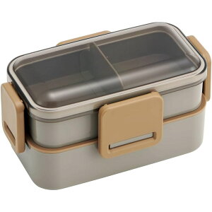 スケーター 抗菌食洗器対応ふわっと2段弁当箱モーブグレー | 抗菌 2段 弁当箱 モーブグレー ふんわり 盛れる ドーム型 フタ 食洗機対応 抗菌食洗機対応 フタ取り電子レンジ対応 ロック 仕切