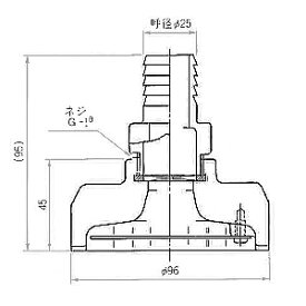 エバラ ハンディスィーパーEBQ用 鋳鉄製フロアー用吸口 AEBQ1-7011