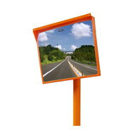 ナックKS(NAC)　アクリルカーブミラー　角型　500×600一面　ポールφ76.3×3.6m　注意板別売　[法人限定…