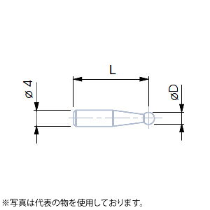 TESA(�e�T)�@No.02660080�@��5mm���d�{�[���t����q L40mm�@MEASURING INSERT VHF 40