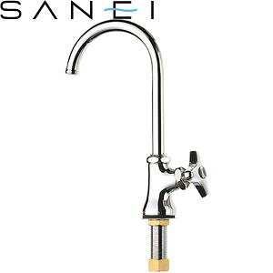 三栄水栓(SANEI) A56J-13 立形ツル首自在水栓