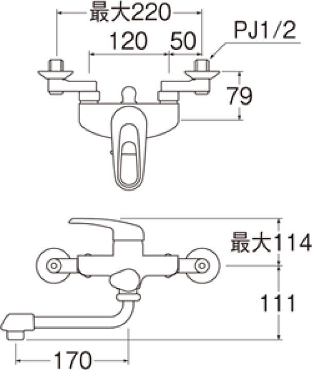 楽天市場】三栄水栓(SANEI) CSK1710DK-13 シングルシャワー混合栓 バス 