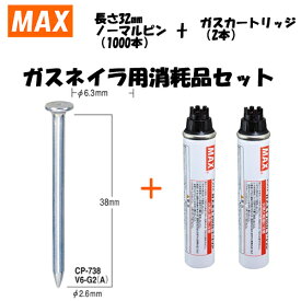 MAX（マックス） ガスネイラ用消耗品セット　ノーマルピン　長さ38mm(1000本入)　CP-738V6-G2(A)(CP92110)