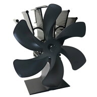 日本電興　ストーブecoファン2 6枚羽根 ブラック ND-SEF02 防寒対策 暖炉 空気循環 暖炉ファン キャンプ …