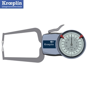 ドイツ クレップリン社 キャリパゲージ クロップリン 市販 kroeplin アナログオディテスト 測定範囲：0-20mm 時間指定不可 外形測定用 D220