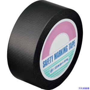 ■緑十字 マット固定用テープ 黒 MAK-50 50mm幅×50m 手切り可能タイプ PE 262002(1137965)