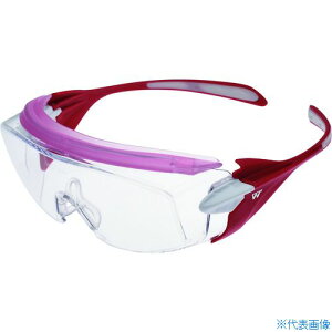 ■ミドリ安全 小顔用タイプ保護メガネ オーバーグラス VS-303F ピンク VS303FPK(1142104)