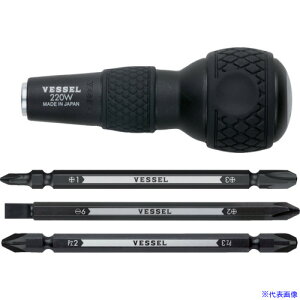 ��VESSEL �{�[���O���b�v���փh���C�o�[�Z�b�g No.220W�|3(�r�b�g3�{�g) 220W3(1172314)